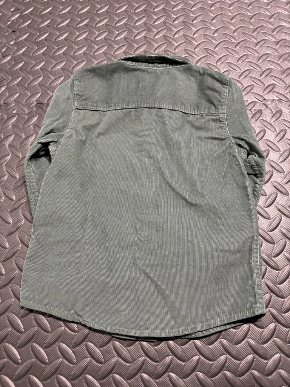 OshKosh Corduroy Button Up Shirt 5T Boys Green Long Sleeve